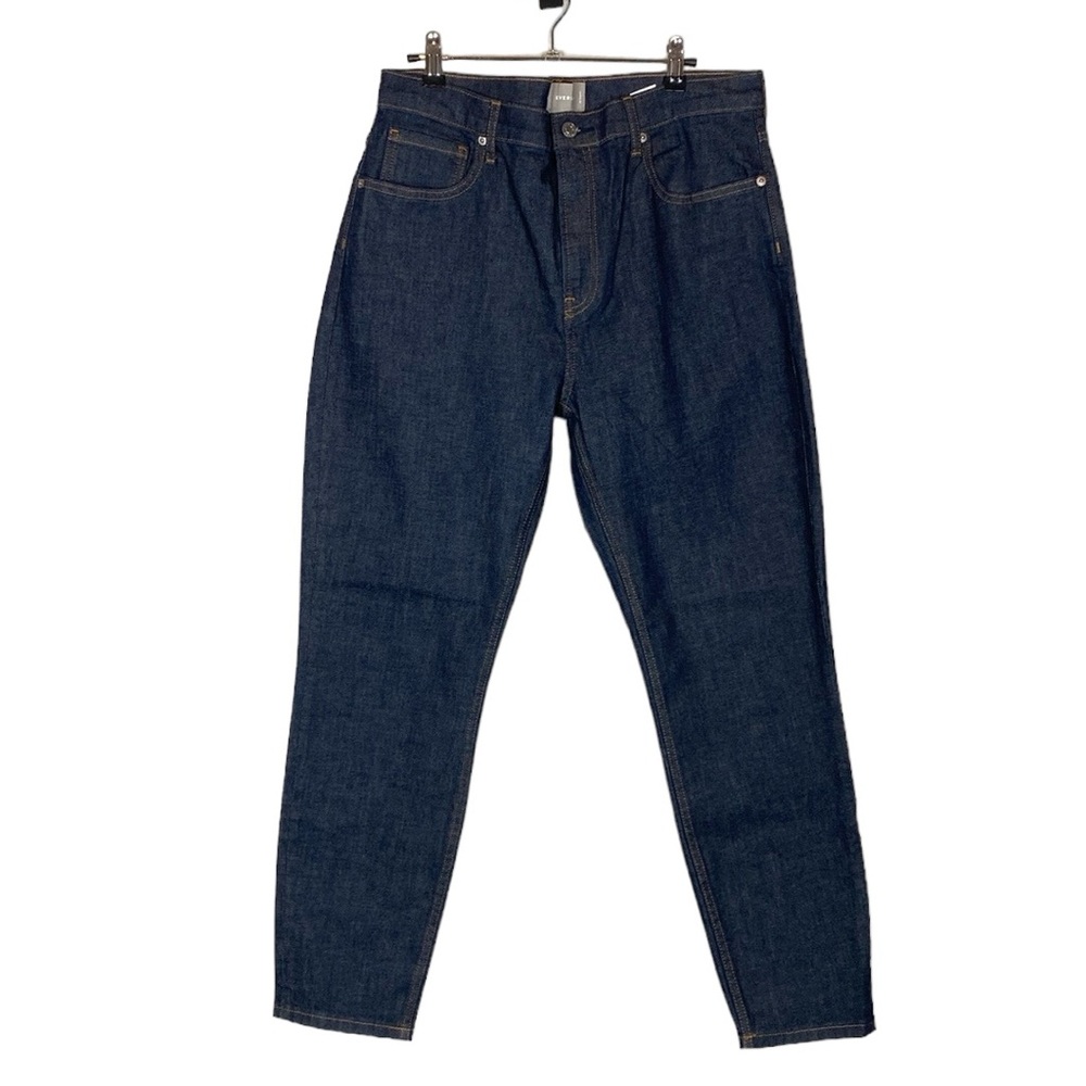 Everlane, dark wash straight leg jeans